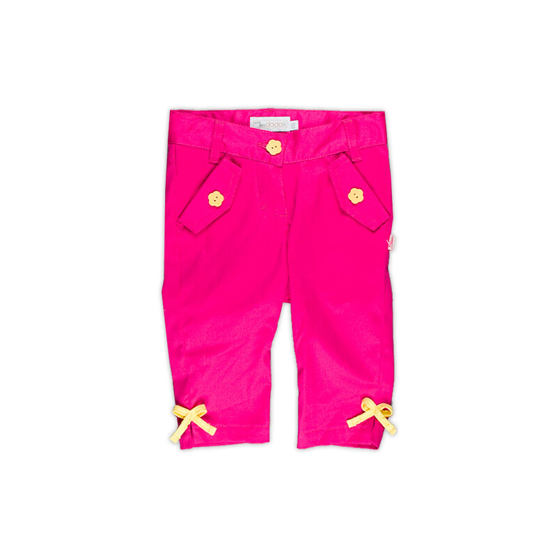 MMDadak Dívčí kalhoty s mašličkami - růžové
