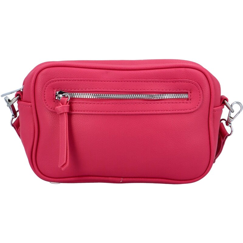 Paolo Bags Trendová dámská koženková crossbody Hubag, růžová 111258439