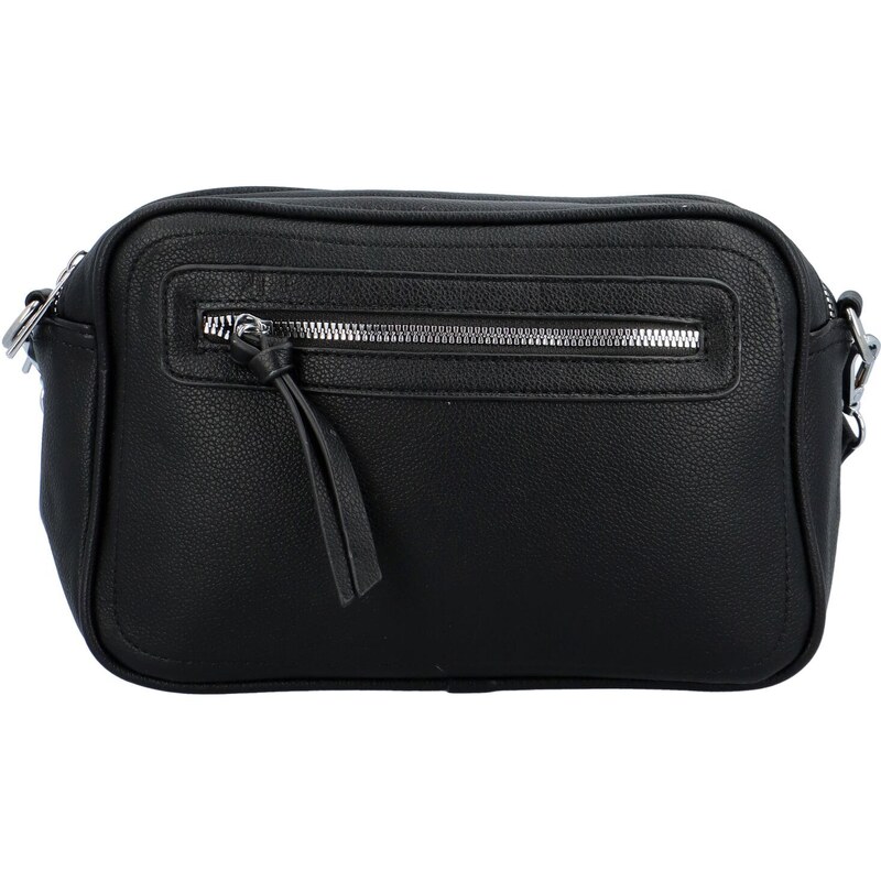 Paolo Bags Příjemná dámská koženková crossbody Ivette, černá