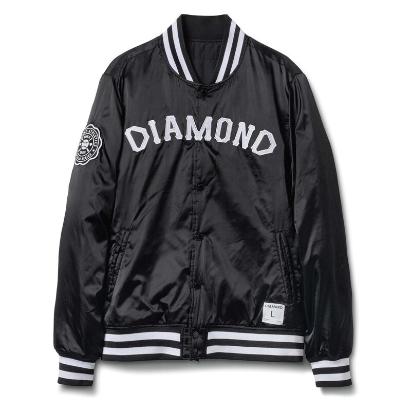bunda DIAMOND - Dugout Varsity Jacket Black (BLACK)