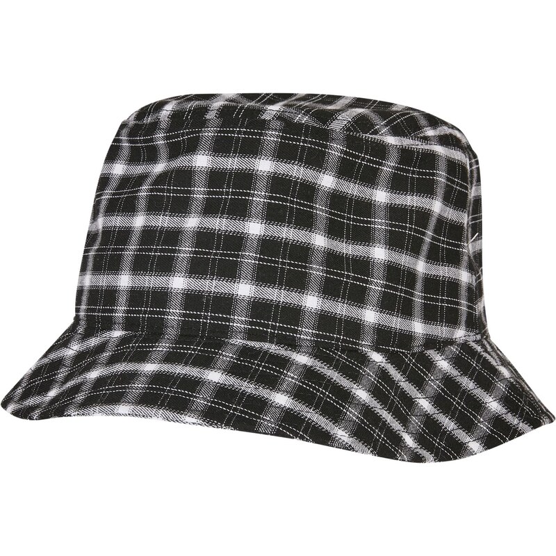 Flexfit Check Bucket Hat černo/šedá
