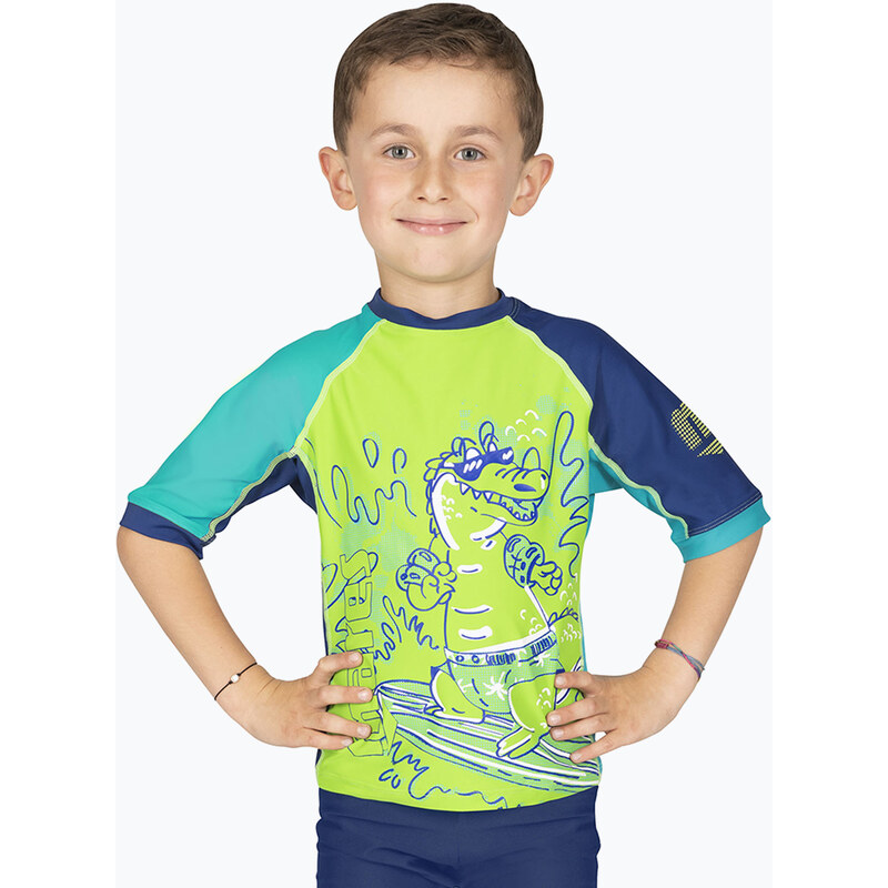 Dětské plavecké tričko Mares Rashguard Shield Kid lime