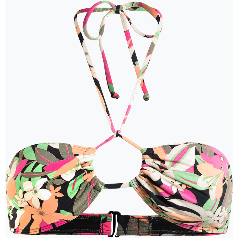 Horní díl plavek ROXY Printed Beach Classics Halter anthracite