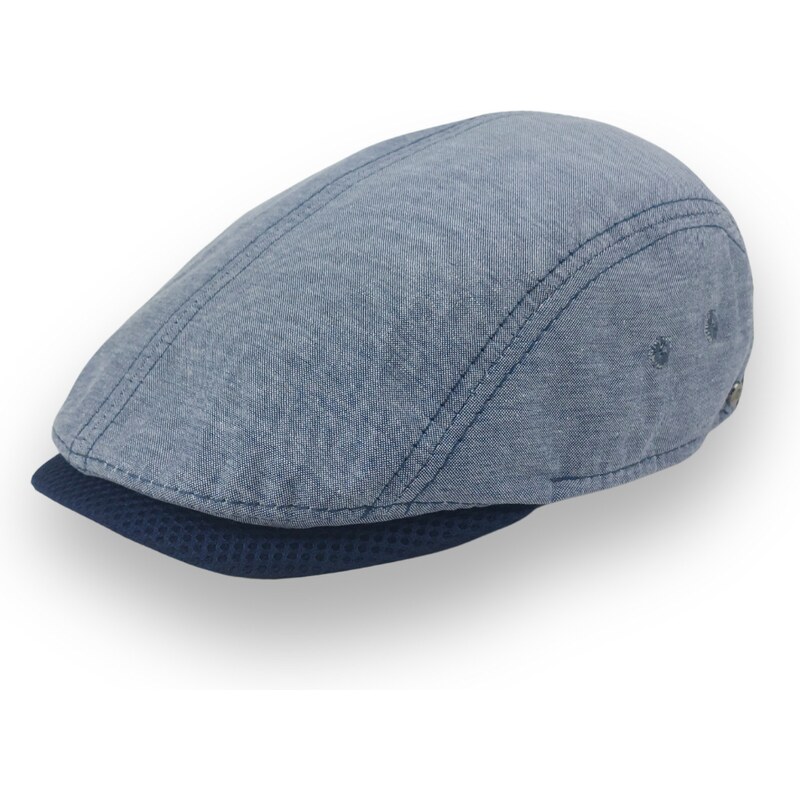 Letní pánská bavlněná modrá bekovka Krumlovanka - s regulací velikosti Krm-0011