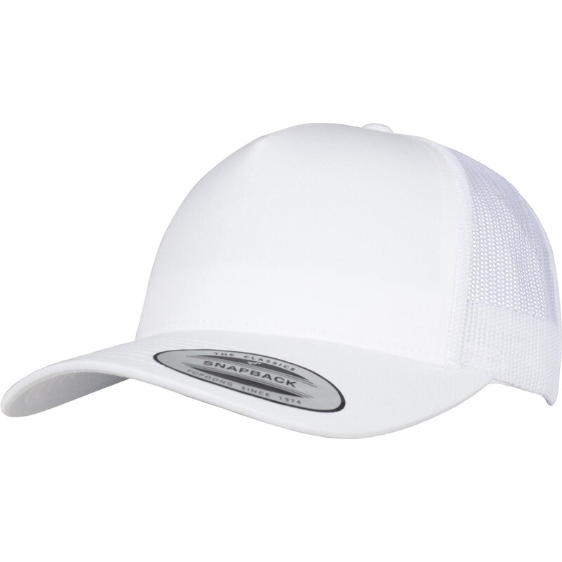 Flexfit 5panelová Retro Trucker Cap bílá