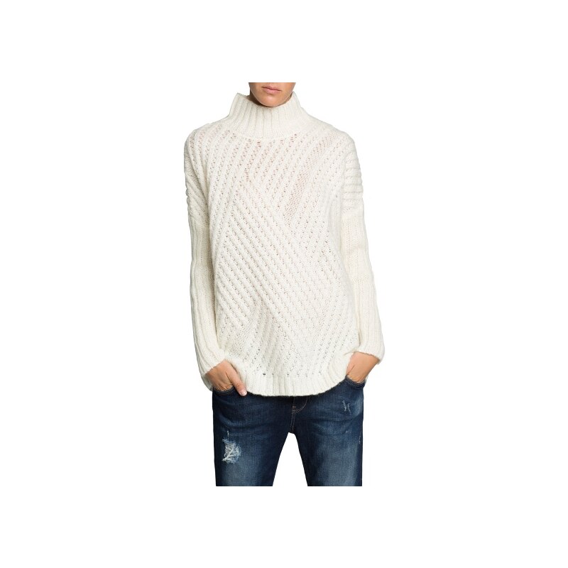 Mango Zigzag mohair wool-blend sweater