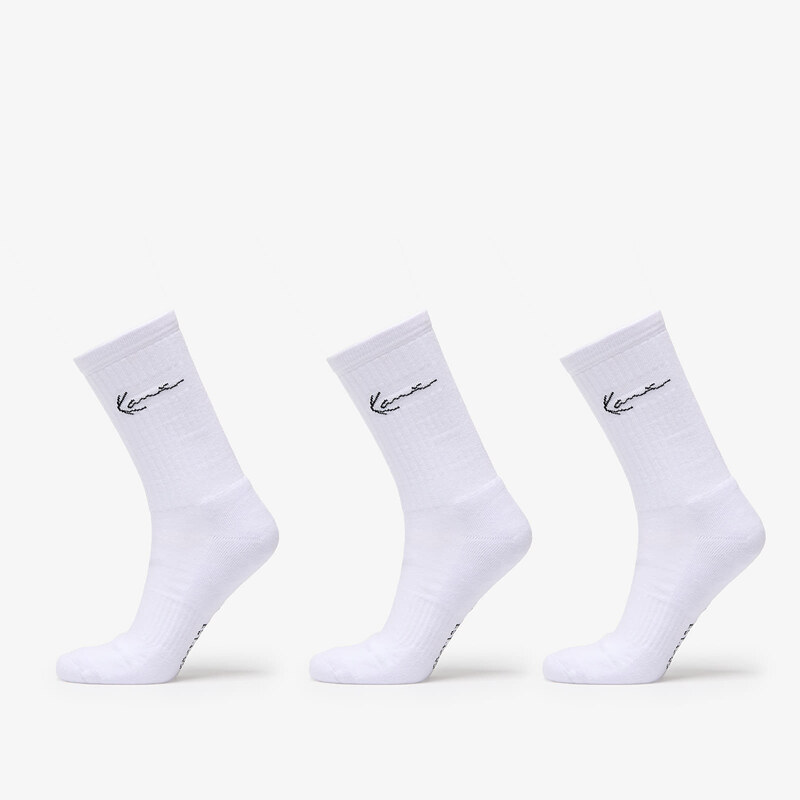 Ponožky Karl Kani Signature Socks 3-Pack White 39-42