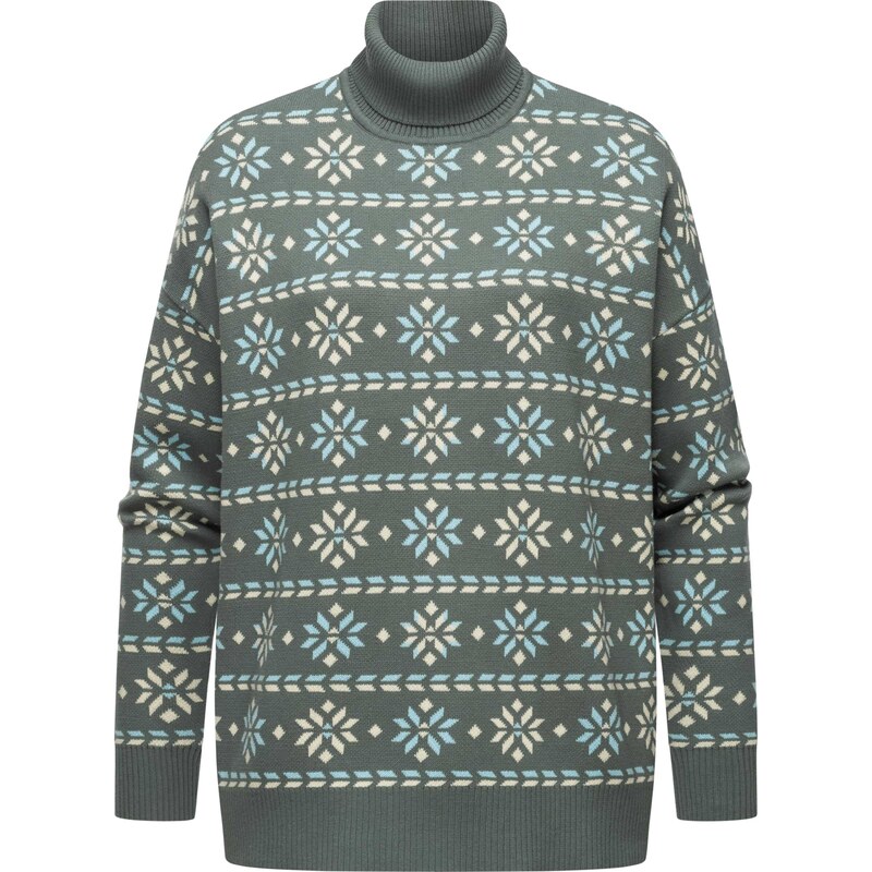 Ragwear Svetr Danika béžová / světle béžová / tmavě zelená
