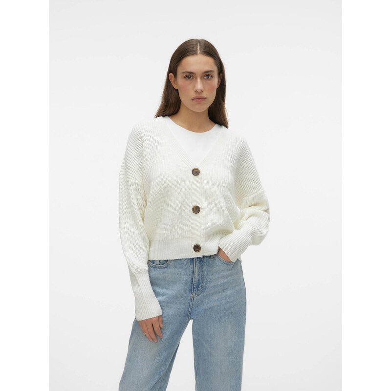 VERO MODA Kardigan 'Lea' bílá