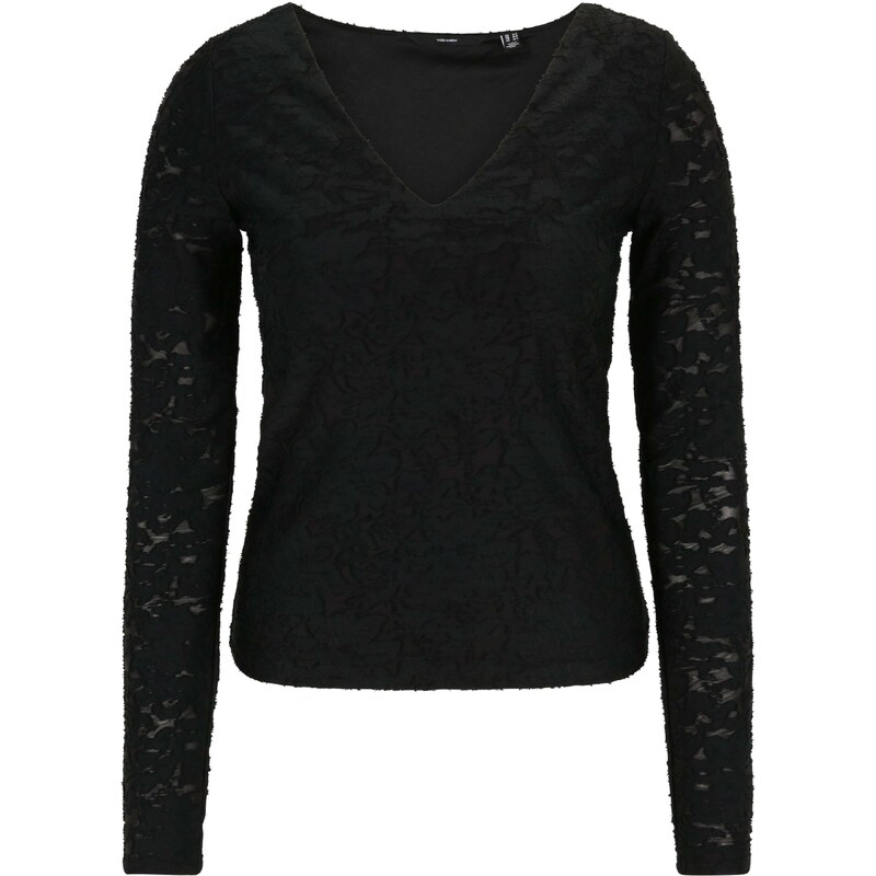 VERO MODA Tričko RIVA černá