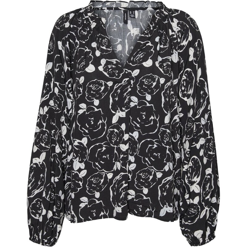 VERO MODA Halenka MARISOL černá / bílá