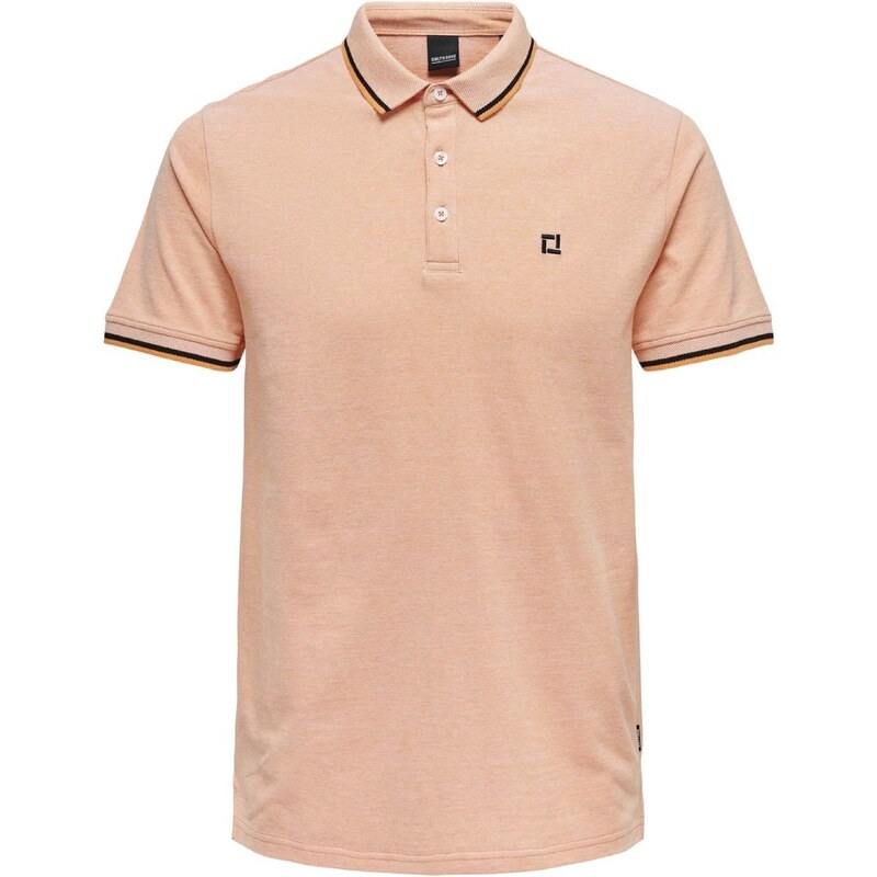 Only & Sons Tričko ONSFletcher meruňková / černá
