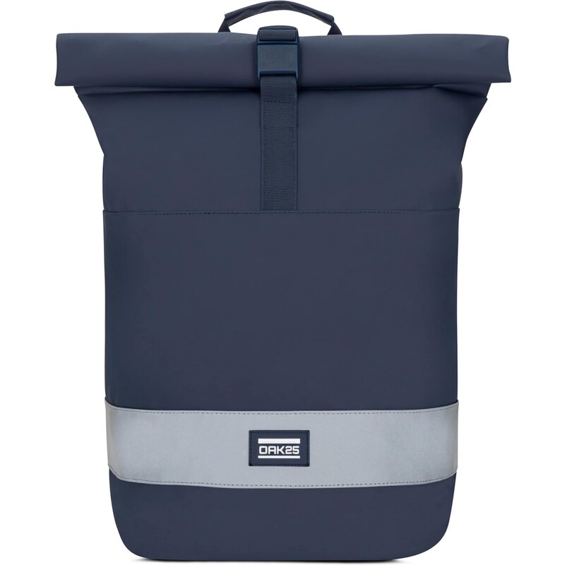 OAK25 Batoh Everyday Rolltop tmavě modrá / stříbrně šedá / bílá