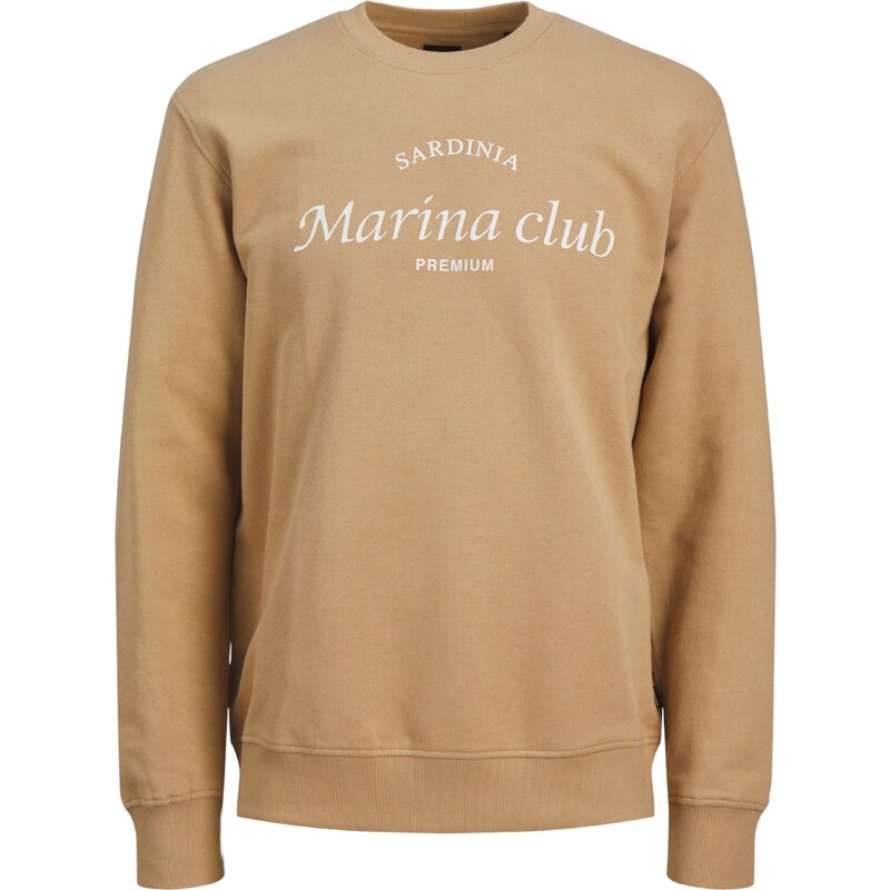 JACK & JONES Mikina Ocean Club velbloudí / offwhite