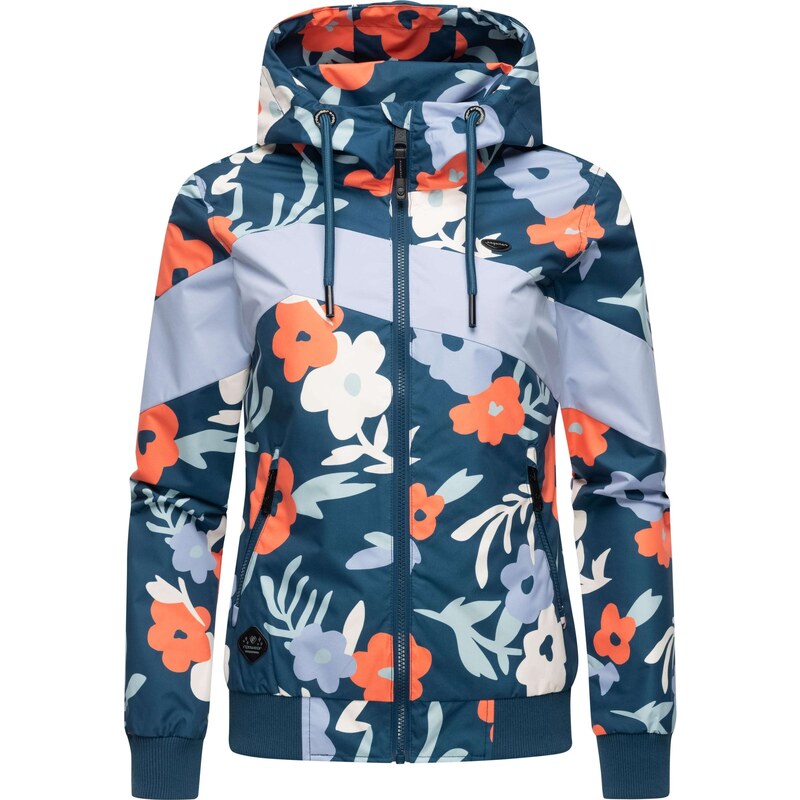 Ragwear Funkční bunda 'Nuggie' světlemodrá / petrolejová / oranžová / bílá