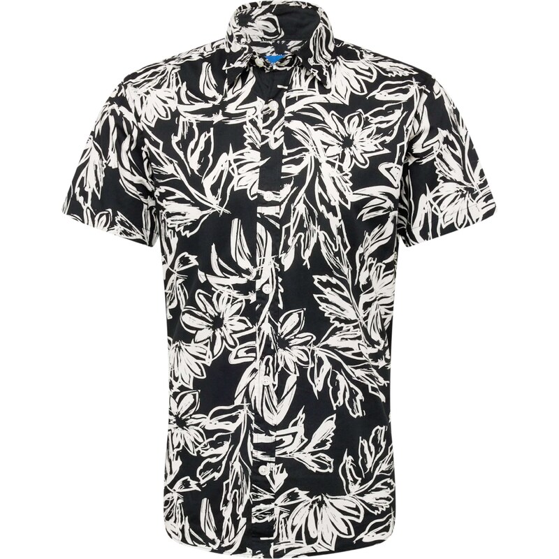 JACK & JONES Košile JORLafayette černá / bílá