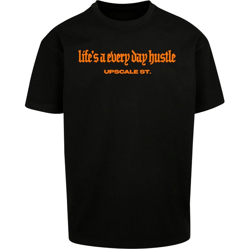 MT Upscale Tričko Hustle písková / světle fialová / oranžová /