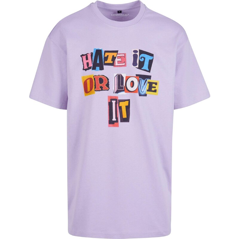 MT Upscale Tričko Hate it or Love it modrá / žlutá / světle fialová / 98154914