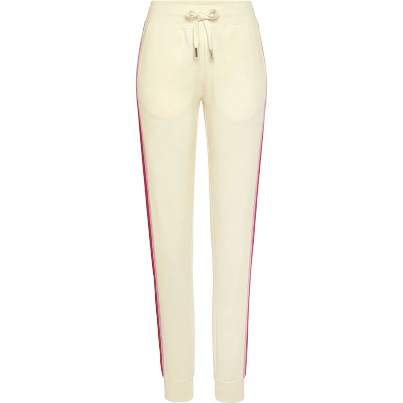 VIVANCE Kalhoty krémová / pink / červená