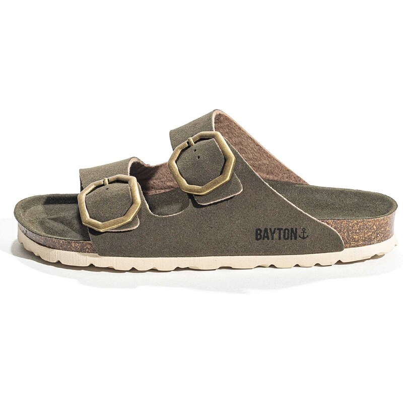Bayton Pantofle Atlas khaki / černá 95915837