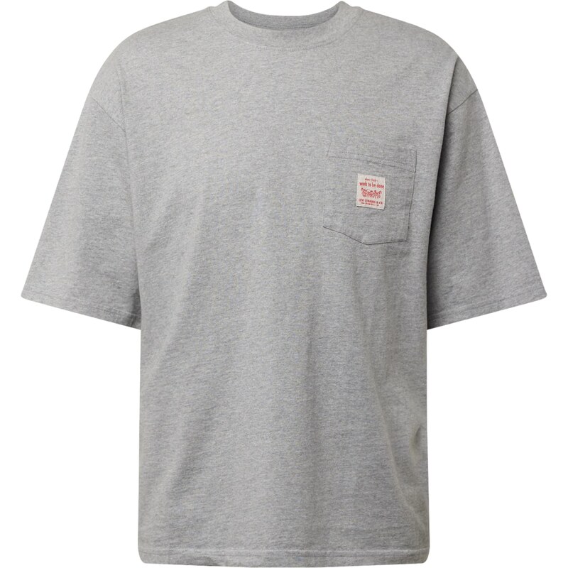 LEVIS  Tričko Workwear Tee béžový melír / ohnivá červená / bílá