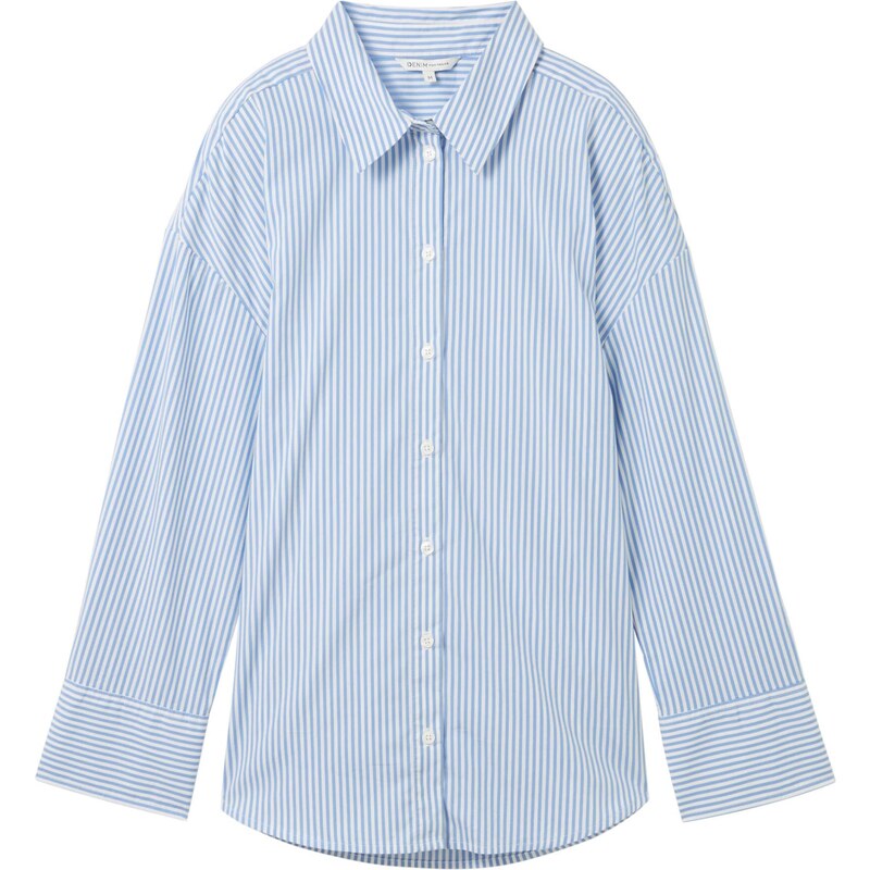 TOM TAILOR DENIM Halenka světlemodrá / bílá