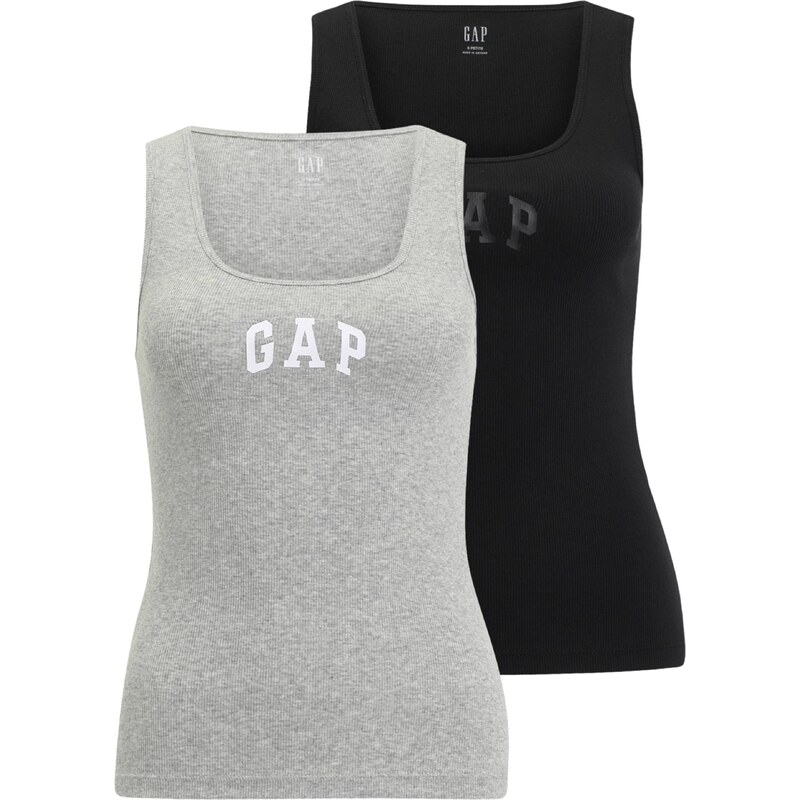 Gap Petite Top šedá / světle šedá / černá 113034759