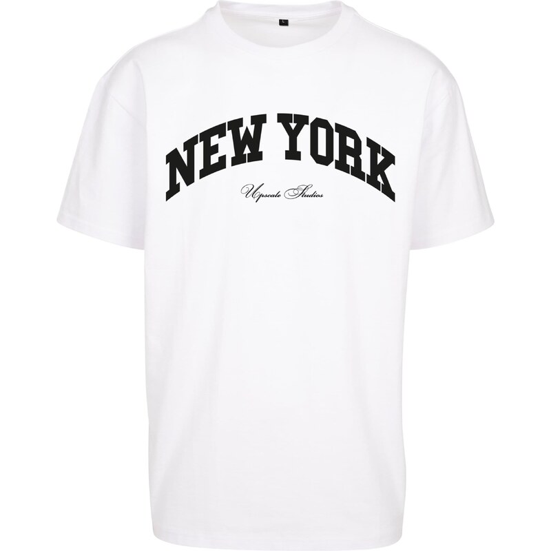 MT Upscale Tričko New York černá / bílá