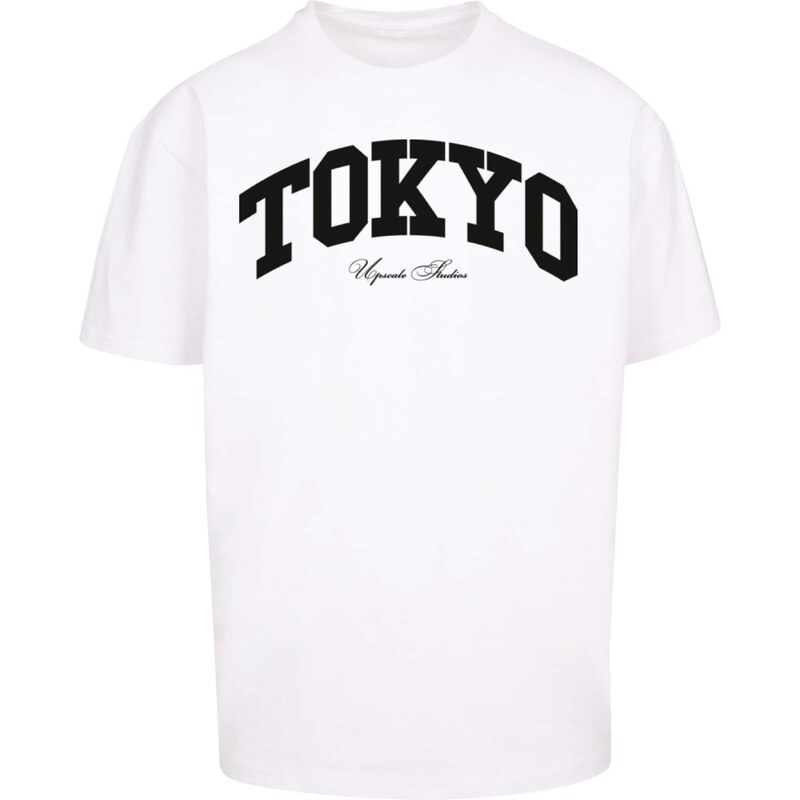 MT Upscale Tričko Tokyo College černá / bílá