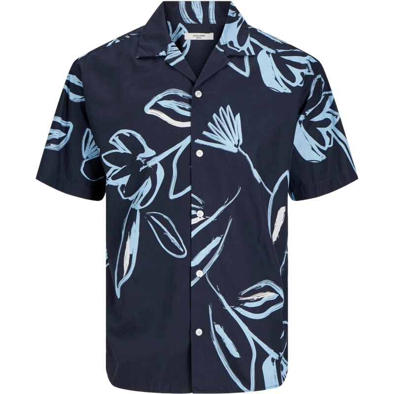 JACK & JONES Košile Palma Resort marine modrá / světlemodrá /