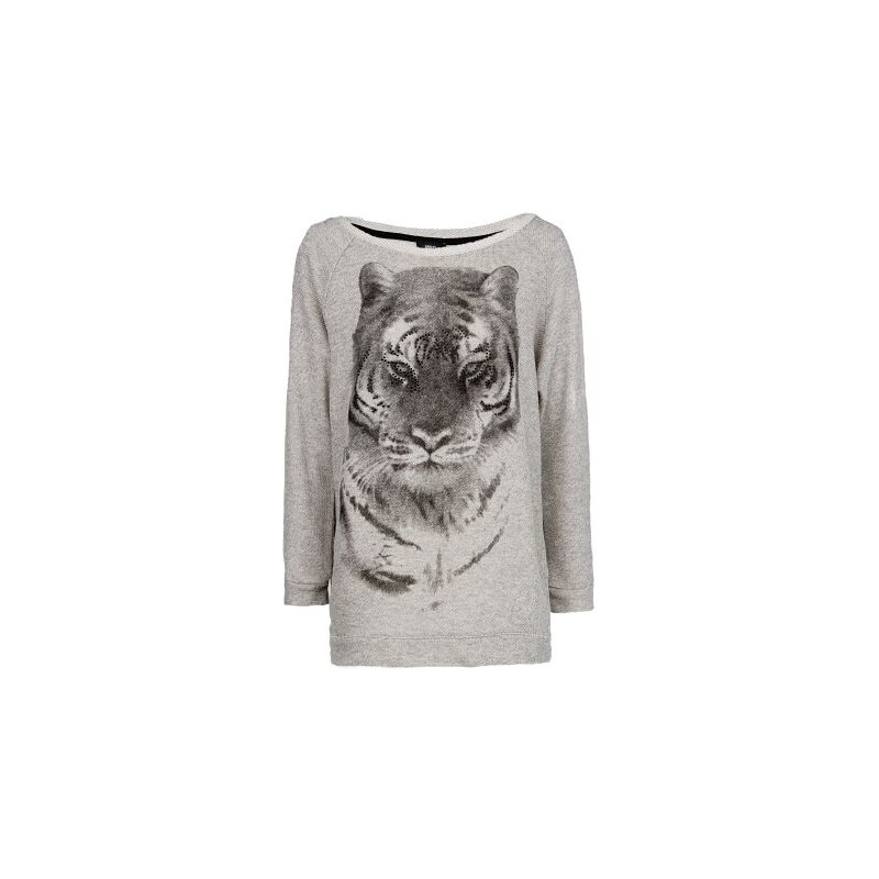 Mango Rhinestone tiger sweatshirt