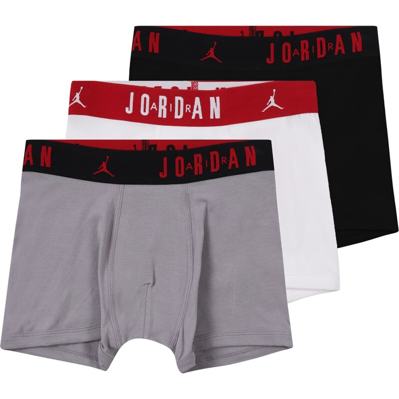 Jordan Spodní prádlo šedá / červená / černá / bílá