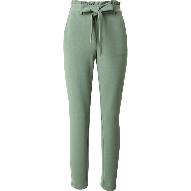 VERO MODA Kalhoty tmavě zelená