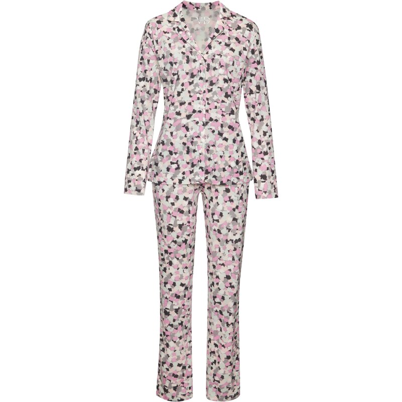 VIVANCE Pyžamo Dreams šedá / světle růžová / offwhite 96575417
