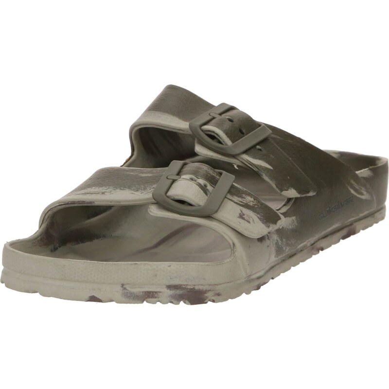 QUIKSILVER Pantofle Embark olivová / pastelově zelená