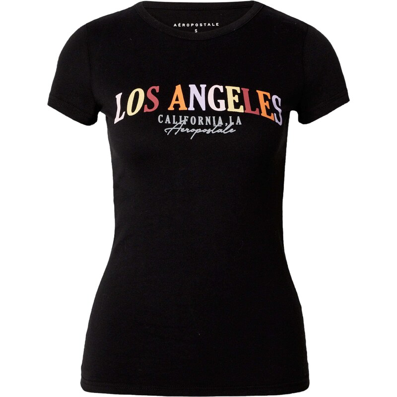 AÉROPOSTALE Tričko LOS ANGELES CALIFORNIA světle žlutá /