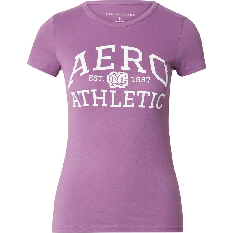 AÉROPOSTALE Tričko fialová / offwhite 95495272