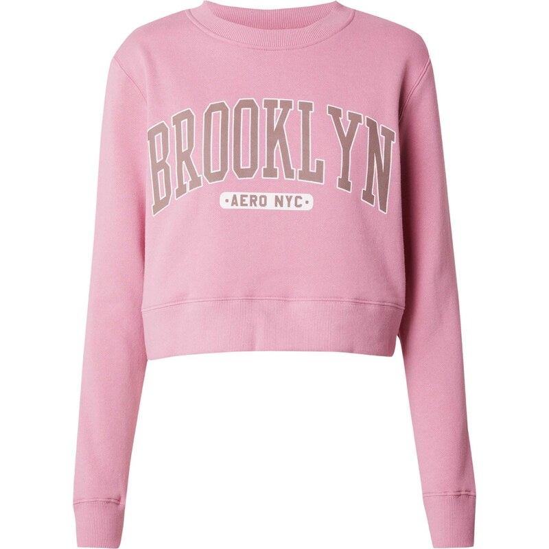 AÉROPOSTALE Mikina BROOKLYN olivová / bledě fialová / bílá 109496430