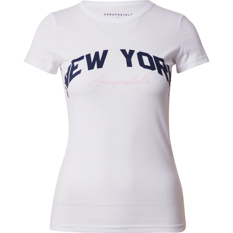 AÉROPOSTALE Tričko NEW YORK námořnická modř / růžová / bílá 95835801