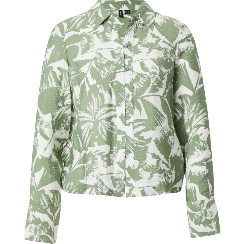 VERO MODA Halenka JOSIE tmavě zelená / bílá 109106709