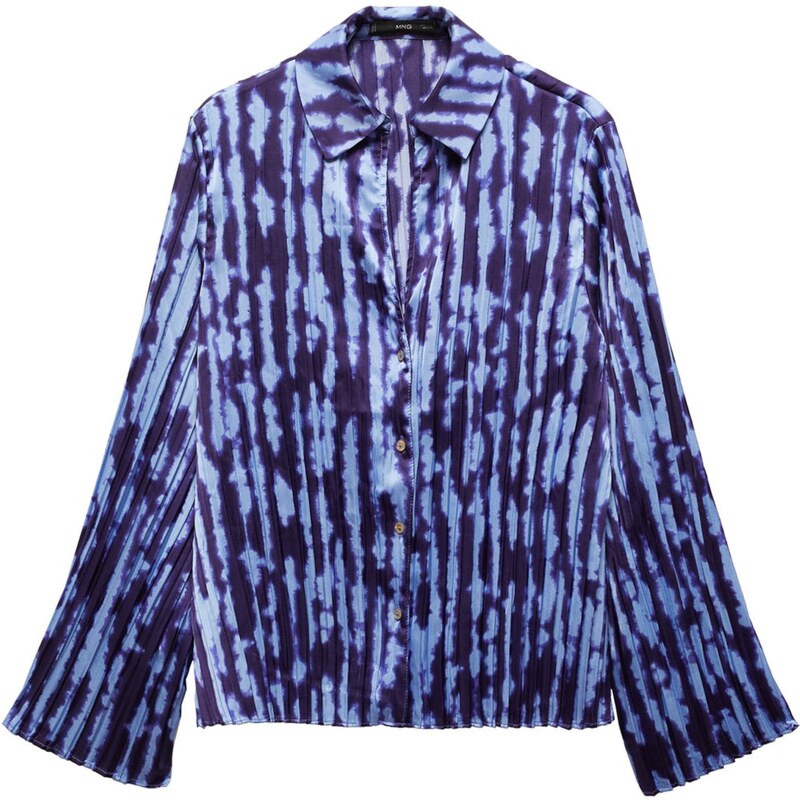 MANGO Halenka Bouquet indigo / světlemodrá