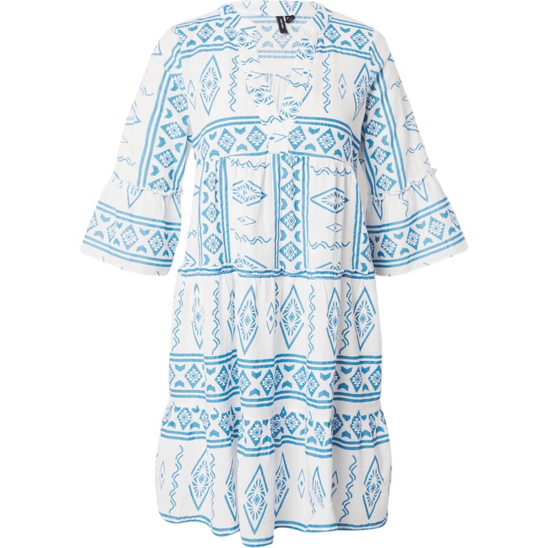 VERO MODA Šaty Dicthe světlemodrá / bílá