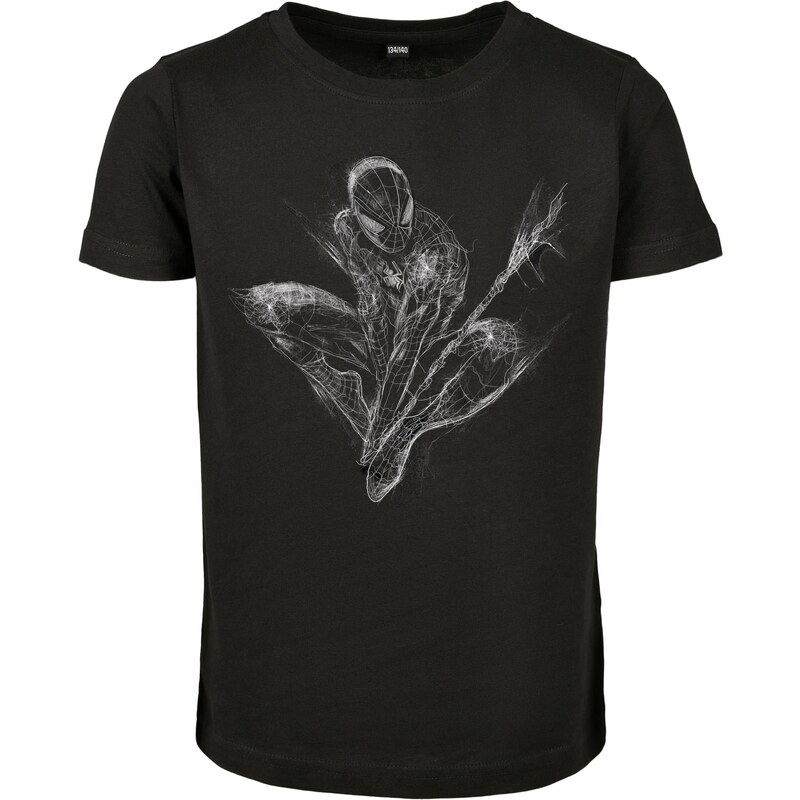 Mister Tee Dětské tričko Spiderman Scratched černé