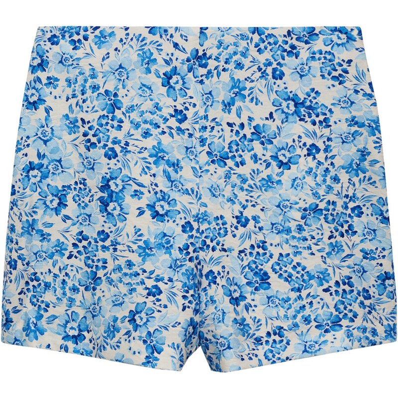 MANGO Kalhoty Concha modrá / světlemodrá / bílá