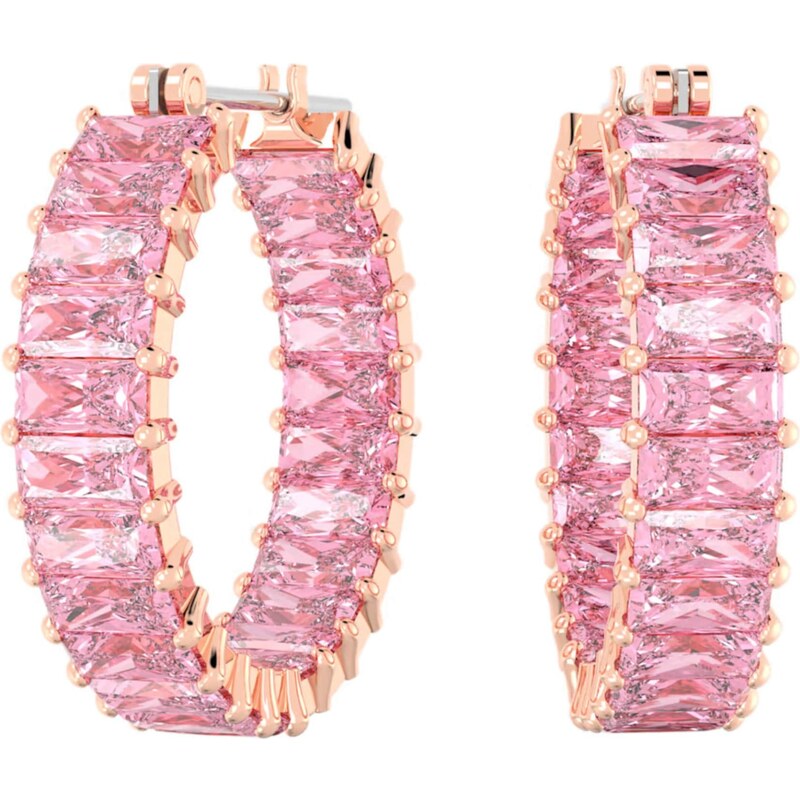 Swarovski Náušnice Matrix zlatá / růže