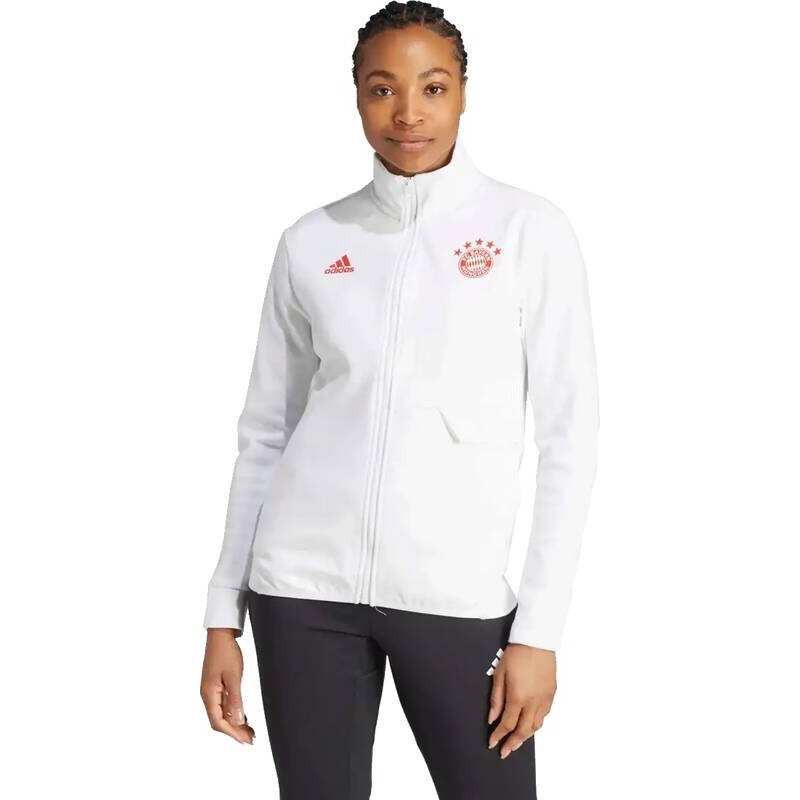 Dámská fotbalová bunda Adidas FC Bayern 23/24 Anthem bílá
