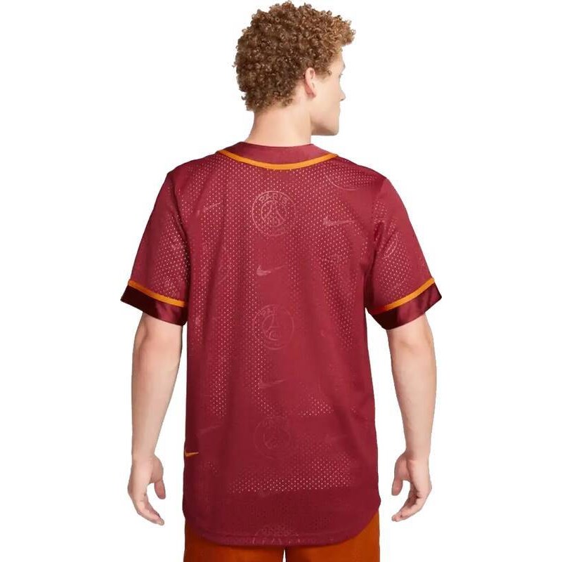 Pánské tričko Nike PSG 23/24 Baseball Graphic Top bordo
