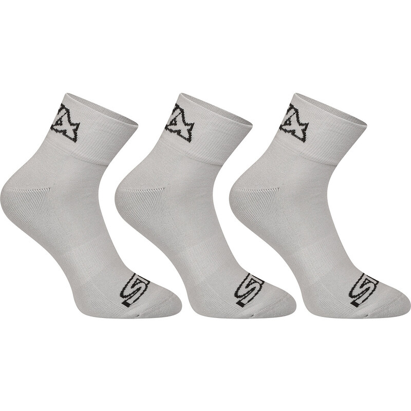 3PACK ponožky Styx kotníkové šedé (3HK1062)