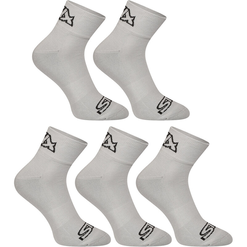 5PACK ponožky Styx kotníkové šedé (5HK1062)