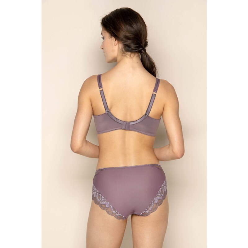 Krajkové středně vysoké kalhotky Mauve Timo 112838
